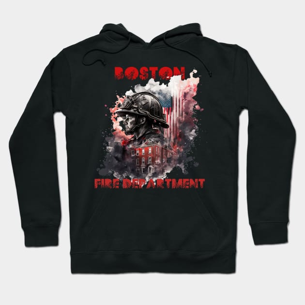 Boston Fire Department Hoodie by Nysa Design